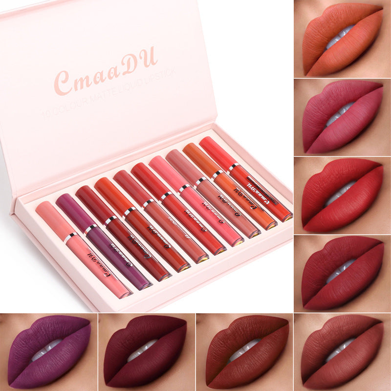 Waterproof matte lipstick set